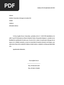 Expocision de Motivo Al Seguro Social