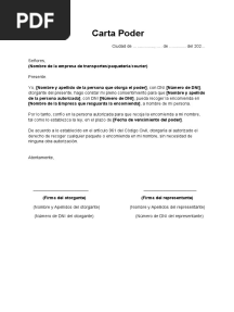 Carta Poder para Recoger Encomienda