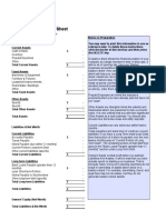 Opening Day Balance Sheet