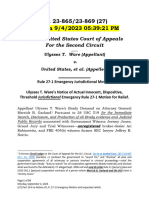 09.04.23 Part 19-0 Re L.R. 27-1 Actual Innocent - Dispositive - Jurisdisdictional Emergency Motion