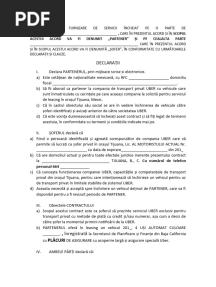 Contract Și Formate Uber
