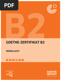 Goethe Zertifikat B2 Modellsatz B1 B2 C1