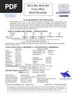 9015-B9, 9018-B9 Low-Alloy Steel Electrode: Dba Washington Alloy 7010-G Reames Rd. Charlotte, NC 28216