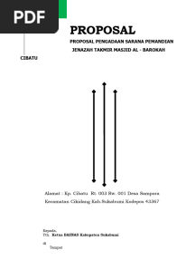 Proposal Pemandian Jenazah