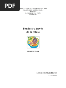 Bendecir A Traves de La Celula - Maria Blanco