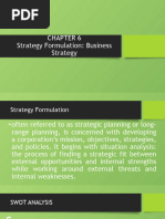 CHAPTER 6 Strategy Formulation Business Strategy