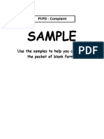 Complaint PI PD Sample