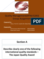 Quality Management (MTKA 5243) Group Assignment: Prepared For