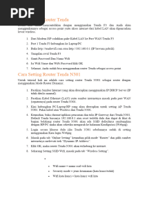 Cara Setting Router Tenda