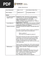 Grammar Week 3 Lesson Plan