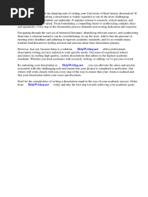 University of Kent History Dissertation