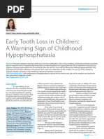 Early Tooth Loss in Children