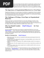 Term Paper Organizational Behaviour