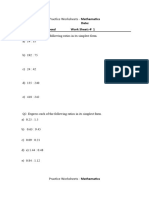 Class 7 Math Worksheets (Ratio Rate Speed)