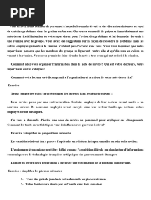 Exercices Notes de Service Et Information