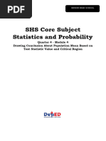 Stat and Prob - Q4 - Week 4 - Module 4 - Drawing Conclusion About Population Mean Based On Test Statistic Value and Critical Region