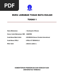 BUKU JAWABAN TUGAS 1 Hukum Perdata International