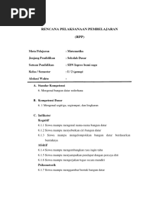 RPP - Kelas 1