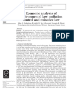 Economic Analysis of Environmental Law: Pollution Control and Nuisance Law