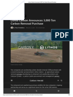 Lithos Carbon Announces 3,000 Ton Carbon Removal Purchase