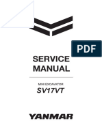 Yanmar Mini Excavator SV17VT Service Manual MMB74ENMA00100