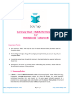 Summary Sheets Bonds