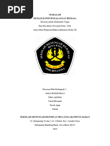 Contoh Karya Ilmiah Semi Formal