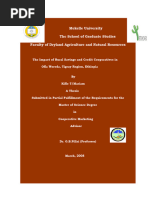 The Impact of Rural Savings and Credit Cooperatives in Ofla Woreda, Tigray Region, Ethiopia