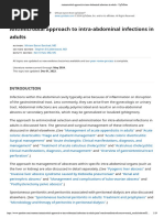 Antimicrobial Approach To Intra-Abdominal Infections in Adults - UpToDate