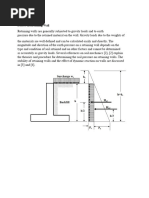 Forces On Retaining Wall