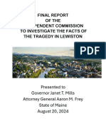 Final Report of The Independent Commission To Investigate The Facts of The Tragedy in Lewiston