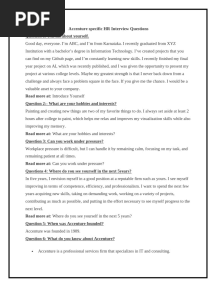 Accenture Specific HR Interview Questions