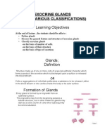 Exocrine Glands (Their Various Classifications) : Learning Objectives