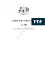 Laws of Malaysia: Land Public Transport