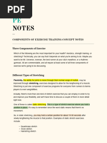 PE Class Notes