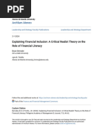 Explaining Financial Inclusion - A Critical Realist Theory On The