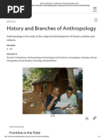 History and Branches of Anthropology - National Geographic Society