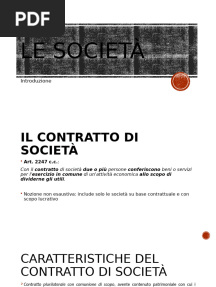 Lezione VII - Le Società Introduzione 2
