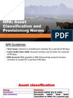 NPA: Asset Classification and Provisioning Norms