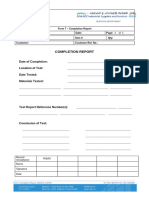 Form 7 Completion Report - Services Dept Manual - Rev 0 Feb 23, 2012