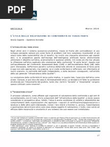 Articolo L Etica Nella Valutazione Di Conformita Di Terza Parte Nicola Gigante Marzo 2024
