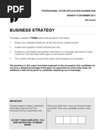 Business Strategy December 2011 Exam Paper