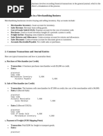 Journalizing for a merchandising business involves recording financial transactions in the general journal