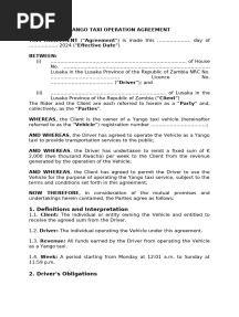 YANGO TAXI OPERATION AGREEMENT 09.12.2024