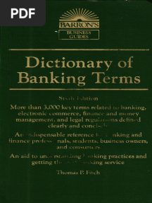 Dictionary of Banking Terms (Thomas p Fitch) (Z-library)