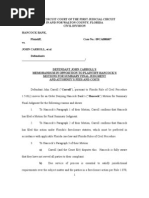 Memorandum in Opposition To Summary Judgment Hancock Bank