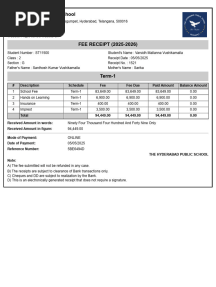 Fee Receipt