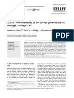 CLASS Five Elements of Corporate Governance To Manage Strategic Risk