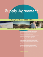 Supply Agreement A Complete Guide - 2020 Edition