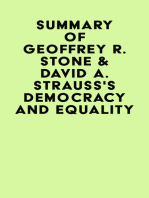 Summary of Geoffrey R. Stone & David A. Strauss's Democracy and Equality